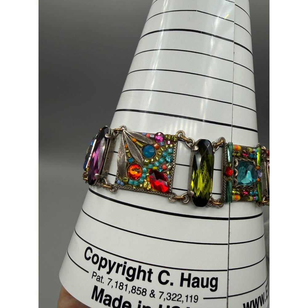 Firefly Luxe Collection Multicolor Crystal Mosaic Bracelet & Earrings Set #1088 - Picture 8 of 10